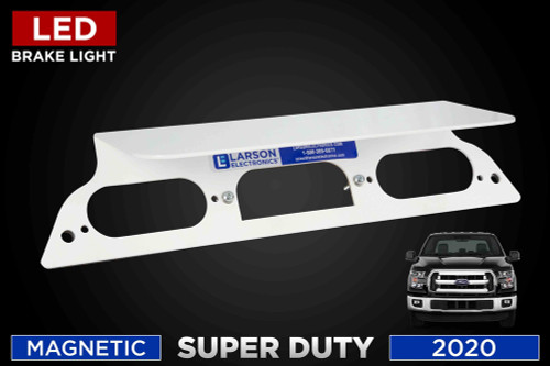 Larson Electronics Magnetic Antenna Mounting Plate - 2023 Ford Superduty F350 Aluminum Trucks w/ LED 3rd Brake Lights
