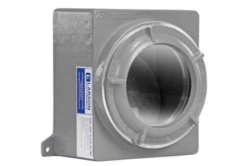 Larson Electronics Explosion Proof Device Box Instrument Enclosure w/ Back Plate - Class I, II, III - ATEX/IECEX - 7.75" Lens - (8) 3/4" NPT Hubs