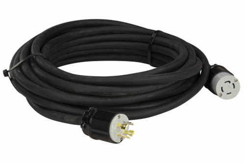 Larson Electronics 50' 8/4 SOOW Twist Lock Exension Power Cord - L14-30 - 125/250V - 30 Amp Rated - Outdoor Rated