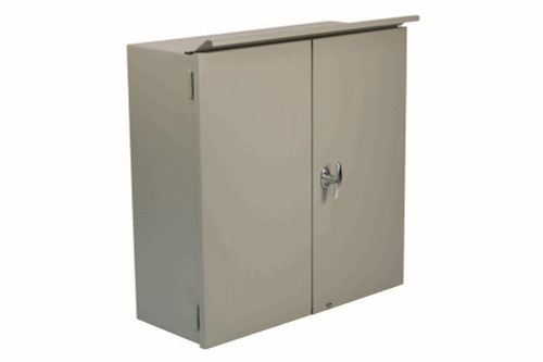 Larson Electronics Carbon Steel Enclosure - 36" x 36" x 12" - Double Door, Hinged Cover - NEMA 3R