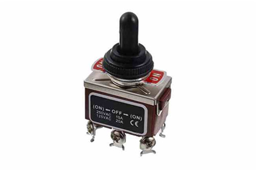 Larson Electronics 15A On-Off-On(Momentary) Toggle Switch, 250V, Weatherproof Cover