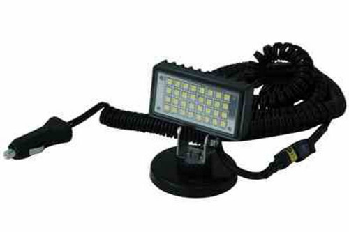 Larson Electronics LED Flood Light w/ Magnetic Base - Compact Design - 0.5 Amp Draw - 32 LEDs - 500 Lumens - 12 VDC