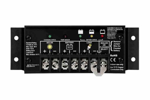 Larson Electronics 6.5A Solar Charged Controller - 12V DC Charger