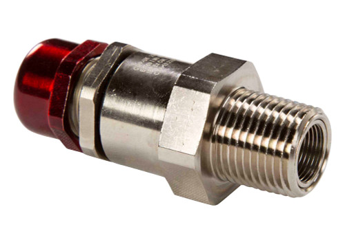 Larson Electronics Explosion Proof Cable Gland - Nickel Plated Brass - Unarmored/Braided - ATEX Rated, IP68 - M20