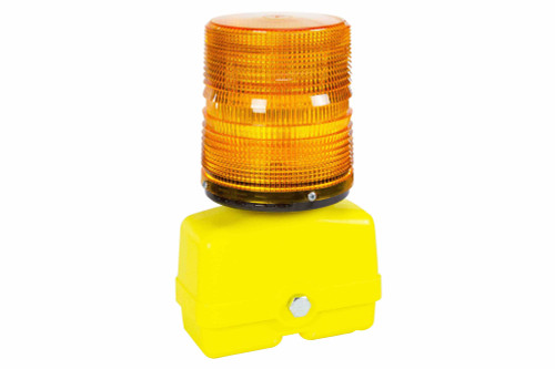 Larson Electronics Heavy Duty Portable Warning Light - Amber Battery Powered Strobe - Visual Safety Signal Light