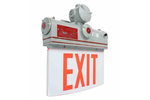 Larson Electronics Hazardous Location Exit Sign - C1D2 - C2D1&2 - IP65 - 120V/277VAC - Green or Red Exit Sign