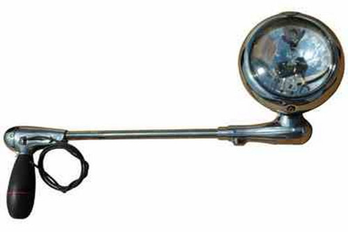 Larson Electronics 1948 Willys STATION WAGON Post mount spotlight - 5 inch - 50W Halogen - Passenger side WITH install kit