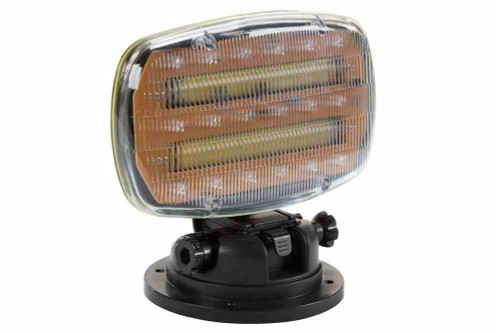 Larson Electronics LED Strobe Light (battery powered) Adjustable Locking Magnet Base - CLEAR / WHITE LENS - SL-ALM-W