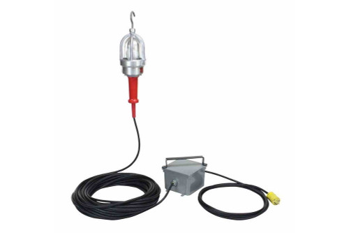 Larson Electronics Explosion Proof Drop Light (Hand Lamp) with inline transformer - 120V to 12V or 24V AC - 25' Cord