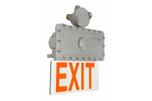 Larson Electronics Explosion Proof Exit Sign - C1D1, C2D1, C3D1 - 120-277V AC - 3Hr Emergency Backup - Double Sided