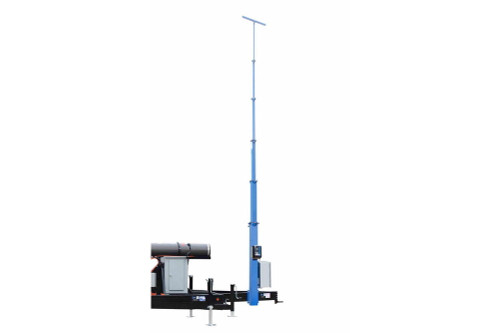 Larson Electronics 25 Foot Six Stage Fixed Mount Light Mast - Extends up to 25' - Collapses to 7' - Electric Operation