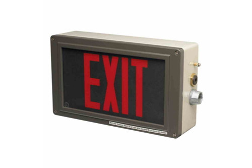 Larson Electronics Wall Mount Hazardous Location Emergency Exit Sign - Class I, Division 2 - 120V/277VAC