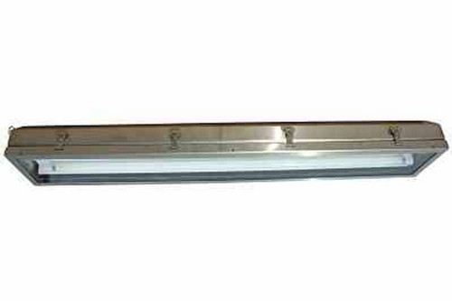 Larson Electronics Class 1 Div 2 Stainless Steel Bi-Axial Fluorescent Light - 4 Foot 2 Lamp Corrosion Resistant Fixture