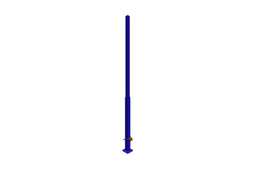 Larson Electronics 20 Foot Fold Over Light Pole - Single Stage Light Tower - Knock Over Light Mast - 24" T-Bar Mast