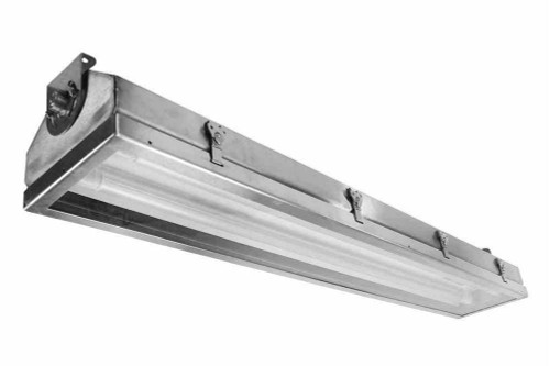 Larson Electronics Stainless Steel Fluorescent Fixture w/ Emergency Ballast  - Corrosion Resistant - Class I, Div. II