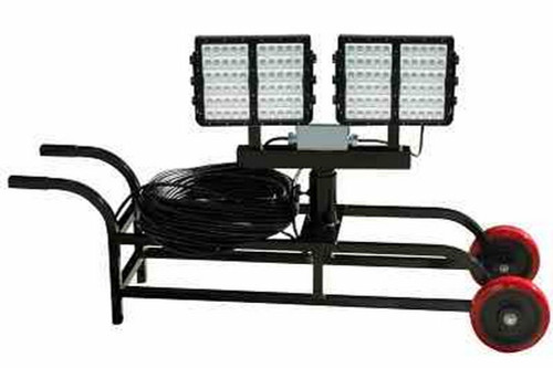 Larson Electronics 600 Watt Portable LED Work Area Light Cart - 120 LEDS - 200 ft cord - 59,160 Lumens - 120-277V AC