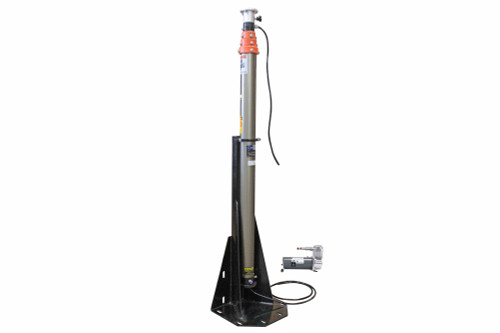Larson Electronics 30' Pneumatic Light Mast w/ Electric Air Compressor - Internal RS-485, Power Composite, and Coaxial