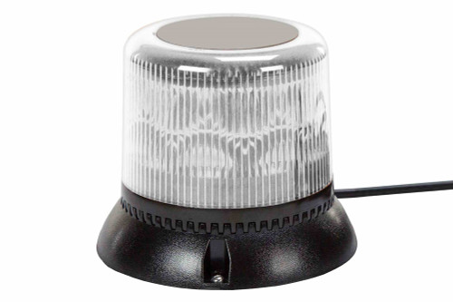 Larson Electronics 10.2 Watt Single LED Strobing Beacon - Magnetic Mount - White - High Output Strobe Light