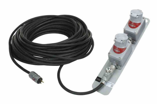 Larson Electronics Explosion Proof 50' Extension Cord - Double Gang - 20 Amp Continuous Service - 50' 12/3 SOOW