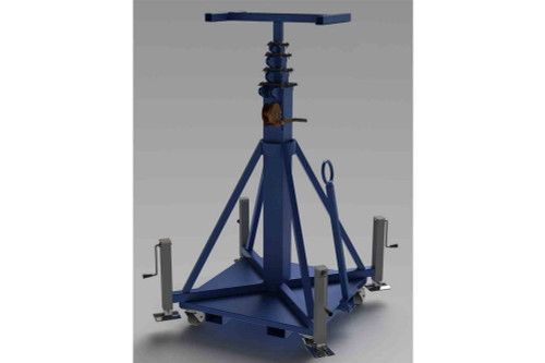 Larson Electronics Rental Light and Equipment Mast - Manual Crank Winch - Skid Mount - 13-50' - Towable - Steel