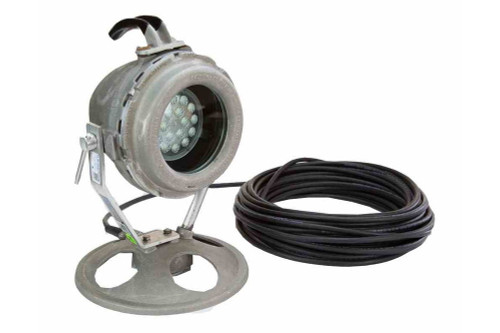 Larson Electronics *RENTAL* Explosion Proof LED Light - Pedestal Mount - 30 Watt LED - 100' Cord w/ Hazlo Plug