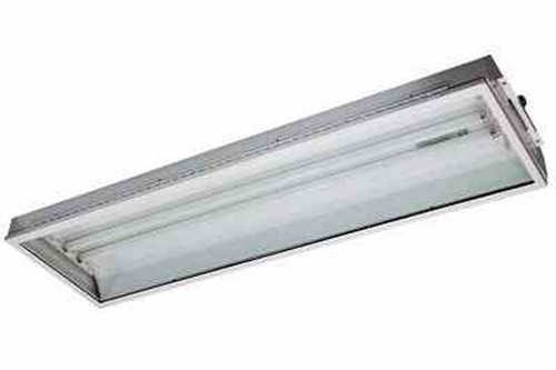 Larson Electronics 4' 2 Lamp Fluorescent Light Fixture - Emergency Battery Backup - T8 Bulbs - Multi-voltage - CID2