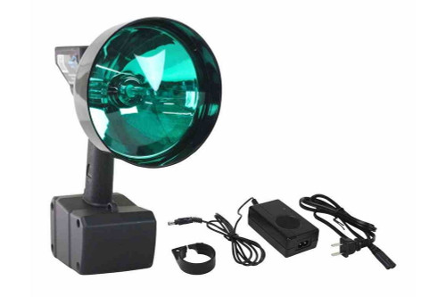 Larson Electronics 15 Million Candlepower HID Spotlight w/ Green Lens - 1900' Spot Beam - 35 Watt HID - 120V Charger