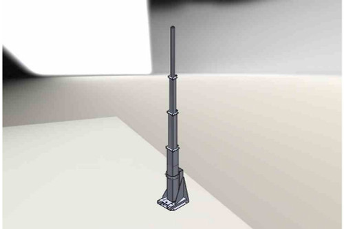 Larson Electronics 9' to 40' Telescoping Light Mast - Stationary Eight Stage Light Tower - Manual Crank Winch