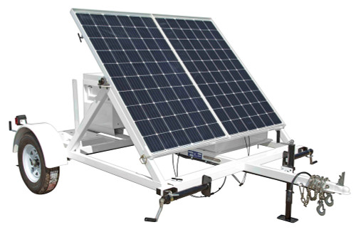Larson Electronics 0.53KW Portable Solar Power Generator - 10' Trailer - 24V 500aH Battery Bank - (1) Job Box