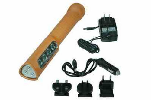 Larson Electronics Class I, Div. I & II Rechargeable LED Flashlight - Spot&Flood Combo - 18hr. Runtime - 220VAC Charger
