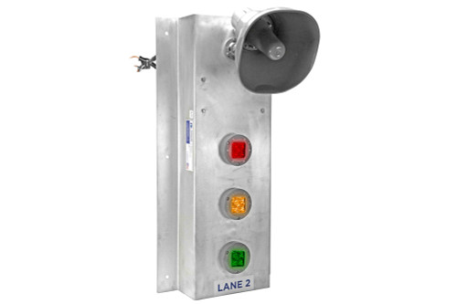 Larson Electronics 36W LED Colored Signal Stack Light w/ Signal Horn - 3 Colors - 24VDC - NEMA 4X - Corrosion Resistant - IP68