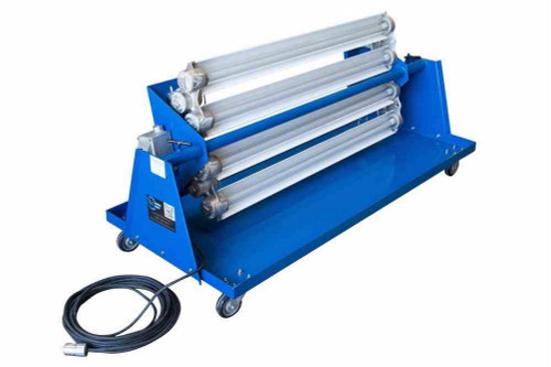 Larson Electronics Explosion Proof LED Lights on Cart w/ Wheels -2nd Gen - 4' 4 LED lamps - Paint Spray Booth Certified