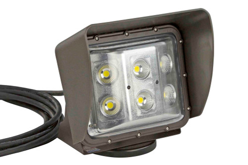 Larson Electronics Magnetic Mount 60 Watt Low Profile LED Flood Light - 20' Cord - 120-277V AC