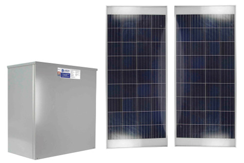 Larson Electronics Hazardous Location Solar System - C1D2 - (2) 150W EXP Solar Panels (2) 100aH SLA Batteries - PLC