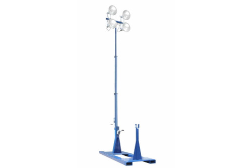 Larson Electronics 30' Skid Mounted Metal Halide Light Mast - Telescoping Fold Over Light Mast - (4) 1,000W MH Lamps