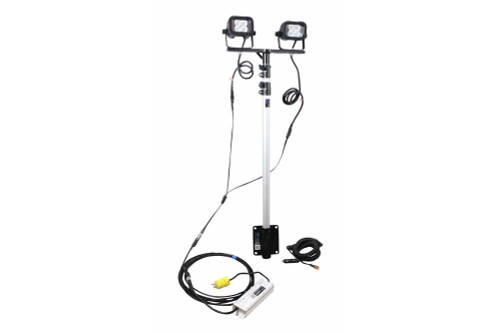 Larson Electronics 24 Watt Portable LED Telescoping Light Pole - Extends 3.5' to 8.' - 120-277VAC or 9-42VDC