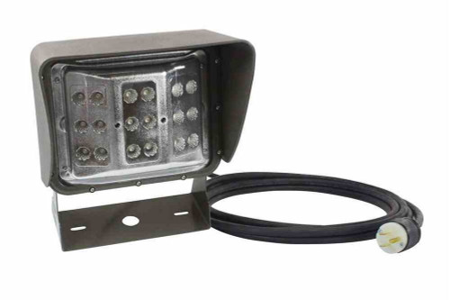 Larson Electronics 60 Watt Colored LED Wall Pack Light - Wide Flood Beam - U-Bracket Mount - 55' Cord