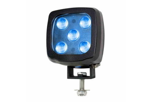 Larson Electronics Blue Forklift LED Warning Spotlight - 25 Watt 2250 Lumen - 9-60V DC - Blue Pedestrian Safety Light