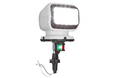 Larson Electronics Golight LED Spotlight on Stanchion Mount - Wireless Remote - Navigational Lights - 900' Spot Beam