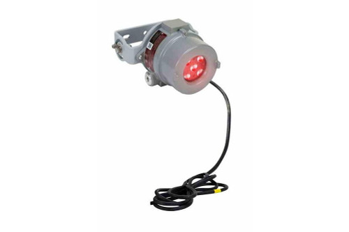 Larson Electronics 25W Explosion Proof Red LED Indicator Light- C1D1-2 - C2D1-2 - Aluminum Housing- 9-60VDC - 10' Cord