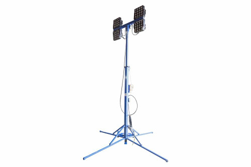 Larson Electronics 600W Portable Light Tower - (4) 150WLED Lights - 24-48V DC - Extends to 14' - Magnetic Switchbox