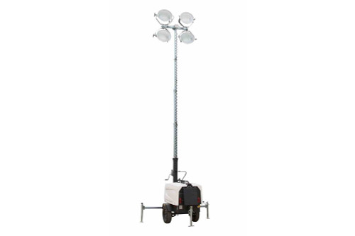 Larson Electronics 6,000 Watt Light Plant - 8KW Diesel Genset - 30' Telescoping Tower - (4) 1500W Metal Halide Fixtures