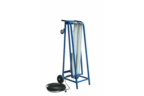Larson Electronics Explosion Proof Paint Spray Booth Light on Dolly Cart with Wheels - 4 foot 2 lamp - 100 Foot Cord