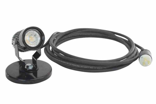 Larson Electronics 18 Watt LED Spotlight with Magnetic Base - Articulating Light Head Tilting - IP65 - 25' Cord w/ Plug