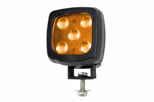 Larson Electronics Amber Type EE Forklift LED Warning Spotlight - 25W 2250 Lumen - 9-60V DC - Pedestrian Safety Light - IP67