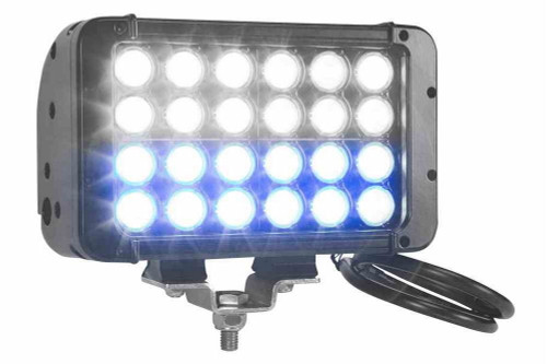 Larson Electronics LED Light Emitter - 12 Blue LEDs, 12 White LEDs - 72 Watts - 800'L X 100'W Spot Beam -  9-42VDC