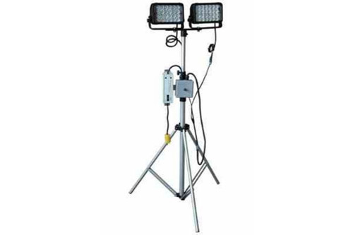 Larson Electronics Portable Telescoping LED Light Tower - 144 Watts - 120-277VAC - Extends 3.5' to 10' - 50' Cord