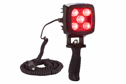 Larson Electronics 25W Red LED Handheld Hunting Spotlight - 2250 Lumens - Durable Construction - IP67