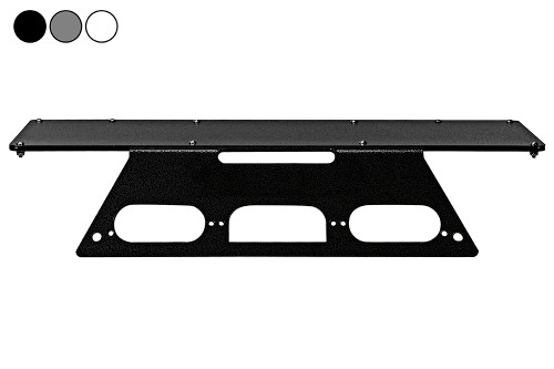 Larson Electronics 2018 Ford F150 w/ Strobe Lights - No-Drill Rooftop Mounting Bracket - 24" x 8" 3rd Brake Light Magnetic Plate