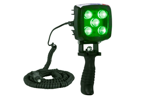 Larson Electronics 25W Green LED Handheld Hunting Spotlight - 2250 Lumens - Durable Construction - IP67